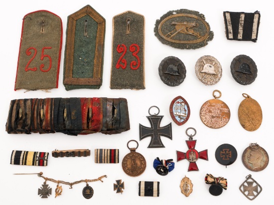 IMPERIAL GERMAN MEDALS, SHOULDER STRAPS & INSIGNIA