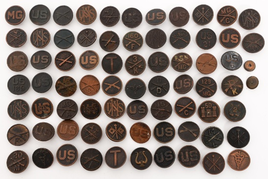 WWI US ARMY ENLISTED COLLAR DISCS