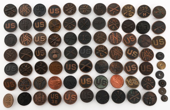 WWI US ARMY ENLISTED COLLAR DISCS
