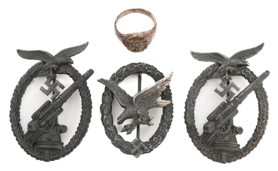 WWII GERMAN LUFTWAFFE BADGES & RING