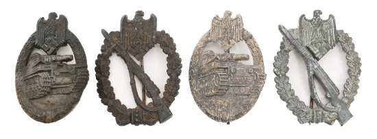 WWII GERMAN PANZER & INFANTRY ASSAULT BADGES