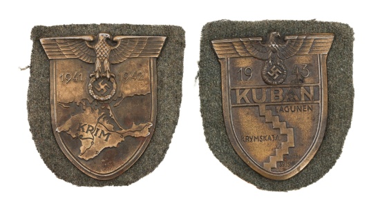 WWII GERMAN KRIM & KUBAN CAMPAIGN SHIELDS