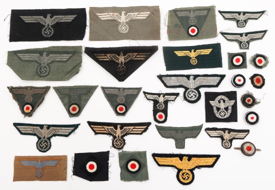 WWII GERMAN HEER & KRIEGSMARINE EAGLES & COCKADES