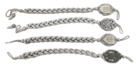 WWII GERMAN HEER GRADE 1 & 5 MARKSMANSHIP LANYARDS