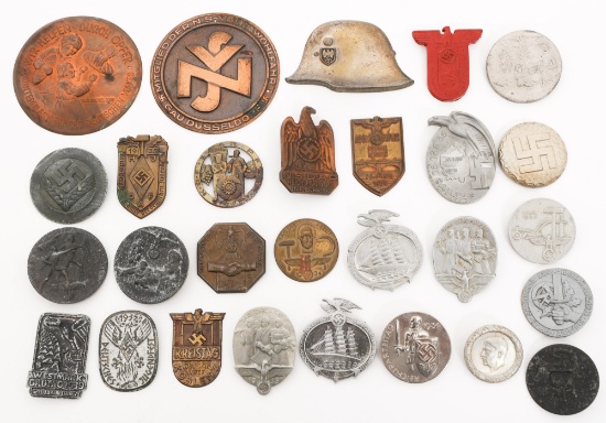 WWII GERMAN NSDAP & ORGANIZATION TINNIES