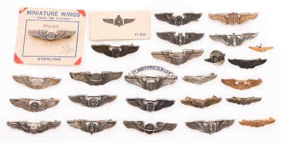 WWII - COLD WAR US MINIATURE QUALIFICATION WINGS