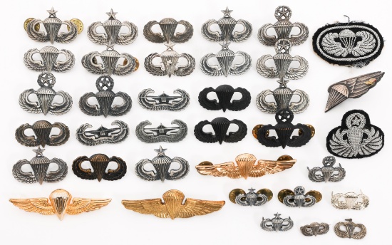 WWII - COLD WAR ERA US ARMED FORCES JUMP WINGS