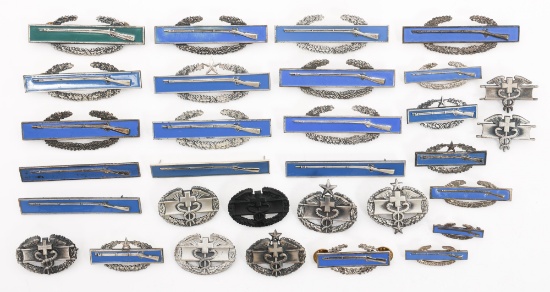 COLD WAR ERA US ARMY COMBAT & MEDIC BADGES