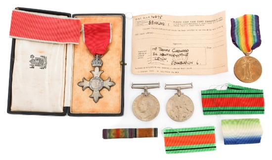 WWI - WWII BRITISH NAMED VICTORY MEDAL GROUPING