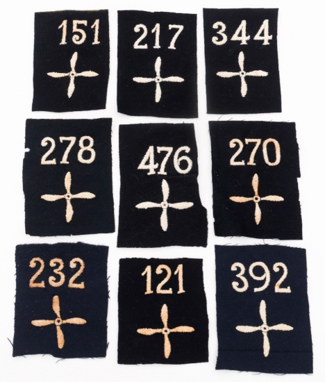 WWI US AIR SERVICE NUMBERED SQUADRON PATCHES