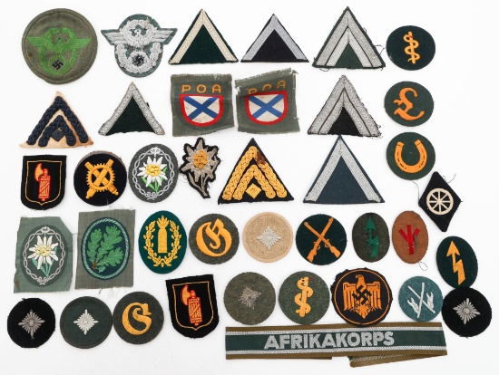 WWII GERMAN HEER, POLICE RANK & TRADE INSIGNIA