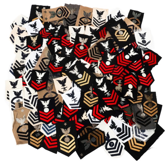WWII - CURRENT USN PETTY OFFICER RANK PATCHES