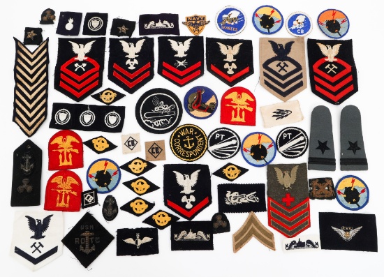 WWII US NAVY PATCHES & CLOTH INSIGNIA