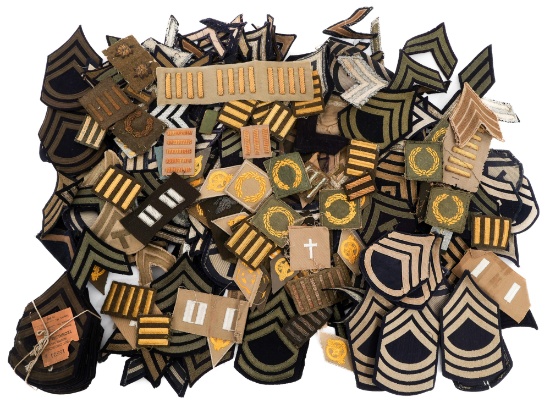 WWII USMC & ARMY RANK & UNIFORM PATCHES