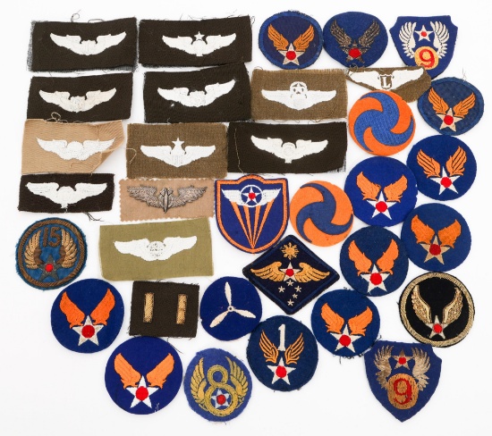 WWII USAAF AVIATION WINGS & SHOULDER PATCHES