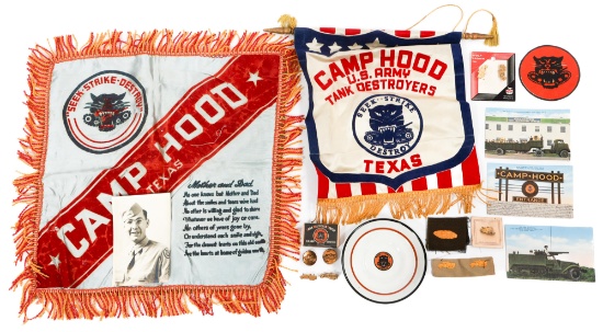 WWII US TANK DESTROYER CAMP HOOD EPHEMERA