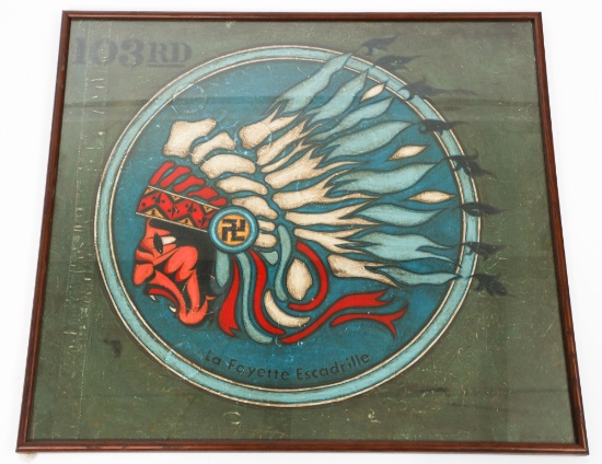 ARTIST'S RENDITION OF 103rd AERO SQ PAINTED FABRIC