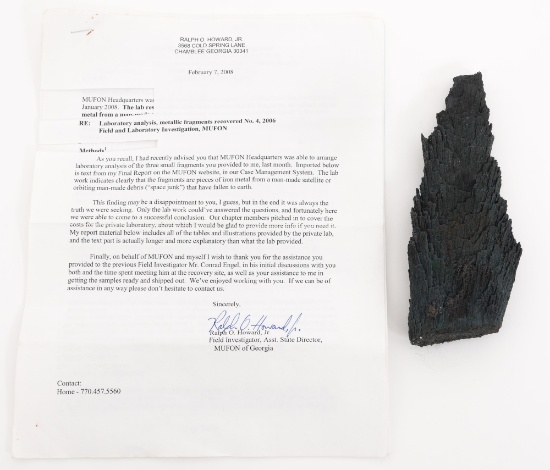 SPACE DEBRIS WITH MUFON LAB REPORT