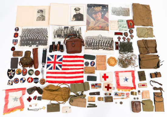 20TH C. US MILITARY FIELD GEAR & INSIGNIA BONANZA