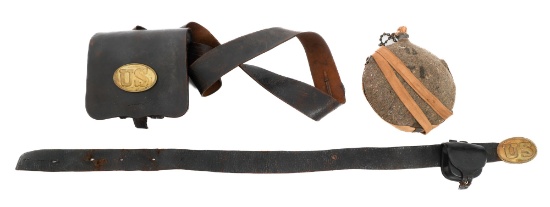 CIVIL WAR US CARTRIDGE BOX & PERSONAL GEAR