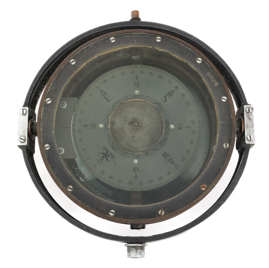 EARLY 20th C. NAVY SHIP COMPASS
