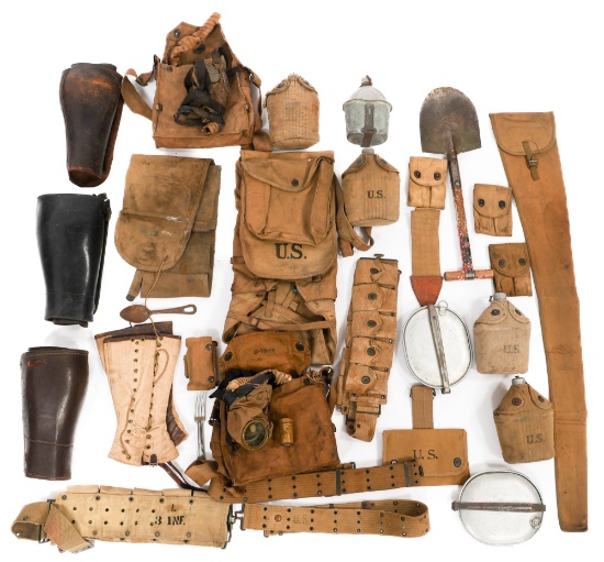 WWI US ARMY M1910 HAVERSACK & FIELD GEAR