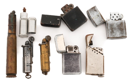 WWI - WWII US ARMED FORCES LIGHTER & MATCH HOLDERS