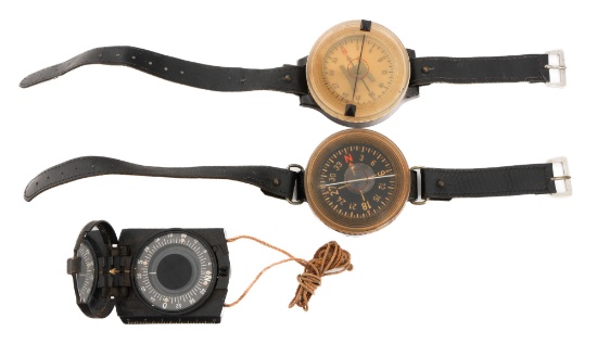 WWII GERMAN HEER POCKET & LUFTWAFFE WRIST COMPASS