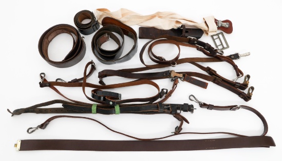 WWI - WWII GERMAN HANGERS, BELTS & FROG