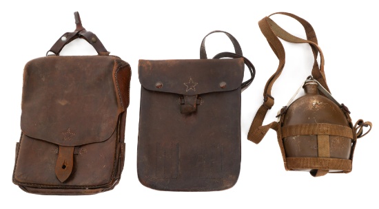 WWII IMPERIAL JAPANESE M1934 CANTEEN & MAP CASES