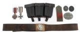 WWI - WWII GERMAN INSIGNIA & MAGAZINE POUCH