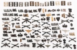 WWI - WWII US ARMY OFFICER COLLAR INSIGNIA & RANKS