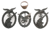WWII GERMAN LUFTWAFFE BADGES & RING