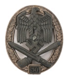 WWII GERMAN GENERAL ASSAULT BADGE 50 CLASS by RK