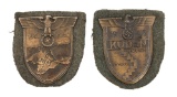 WWII GERMAN KRIM & KUBAN CAMPAIGN SHIELDS
