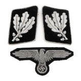 WWII GERMAN SS EAGLE & GRUPPENFUHRER COLLAR TABS
