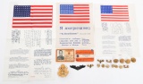 WWII - COLD WAR US INSIGNIA, ID CARD & BLOOD CHITS