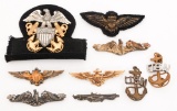 WWII - COLD WAR US NAVY BADGES & AVIATOR WINGS