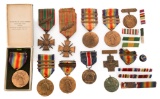 WWI US VICTORY & FRENCH WAR CROSS MEDALS