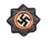 WWII GERMAN CROSS IN GOLD CLOTH BULLION EMBROIDERY