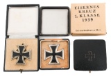 WWII GERMAN 1st CLASS IRON CROSSES & CASES