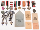 WWII GERMAN IRON, MERIT, MOTHER'S CROSS & MEDALS