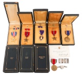 WWII - COLD WAR PURPLE HEART, BRONZE & SILVER STAR