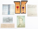 WWII US ARMY 414th INF REGT BRONZE STAR & PH GROUP