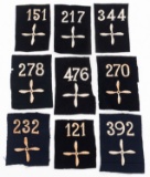 WWI US AIR SERVICE NUMBERED SQUADRON PATCHES