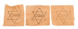WWII GERMAN UNCUT JEWISH PRISONER PATCHES