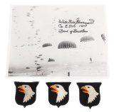 WWII 101st ABN PATCHES & BILL GUARNERE SIGNATURE