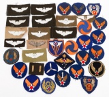 WWII USAAF AVIATION WINGS & SHOULDER PATCHES