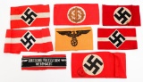 WWII GERMAN SA, HJ, NSDAP & WEHRMACHT ARMBANDS