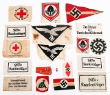WWII GERMAN PARTY ARMBANDS, PATCHES & INSIGNIA